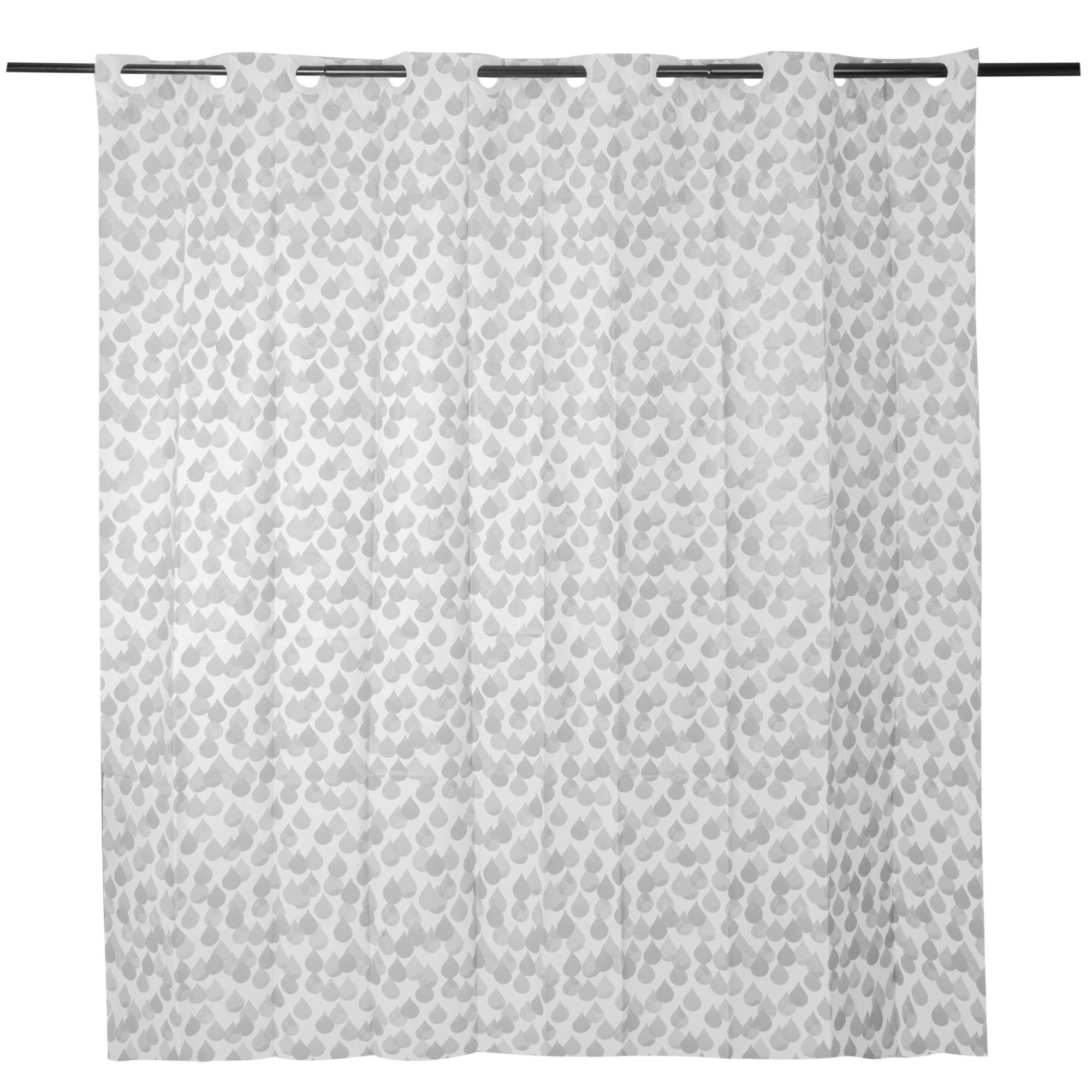 SENSEA - Zasłona prysznicowa PEVA - Szara i biała - 180 x 200 cm - Easy