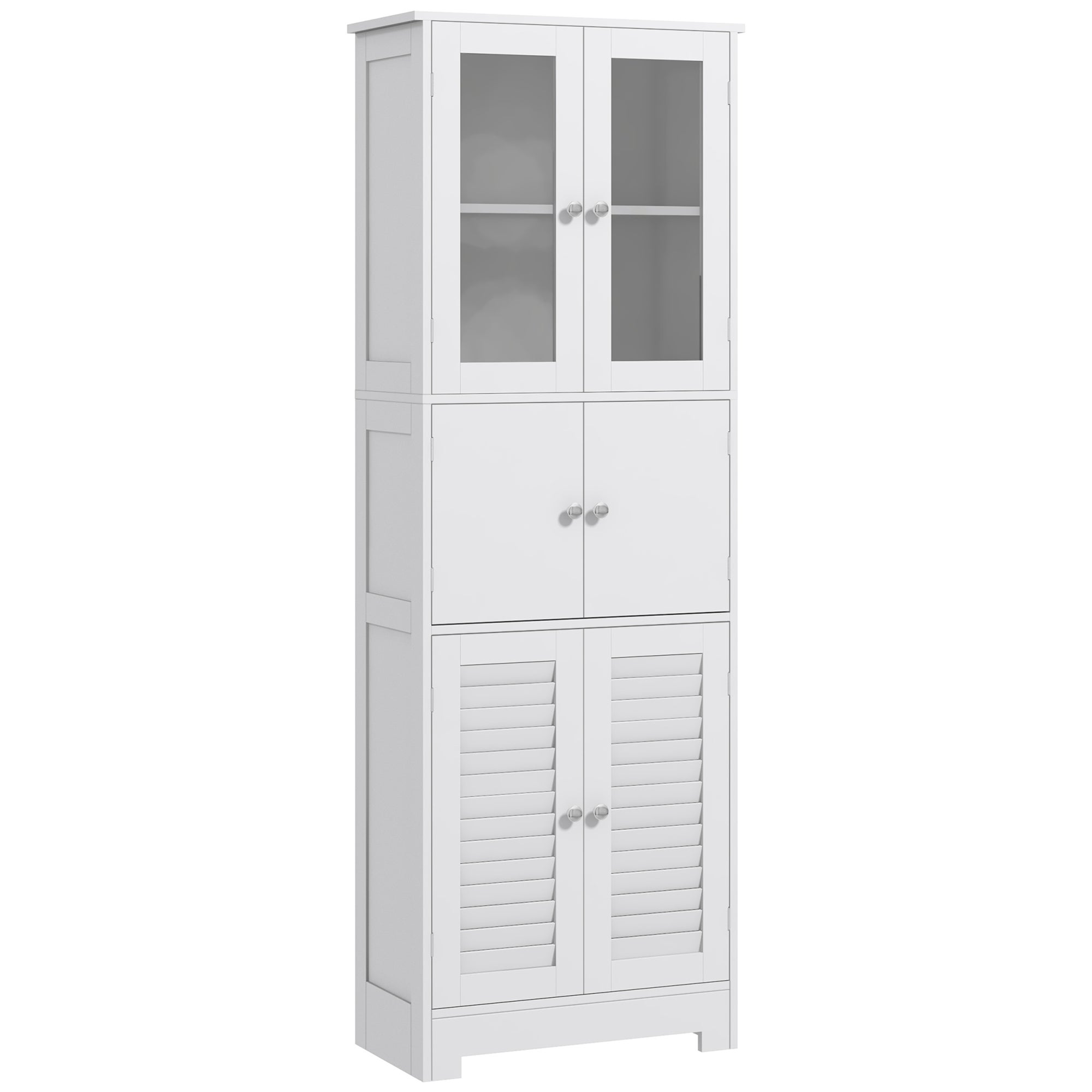 Columna de baño homcom mdf blanco 60x30x170.5 cm