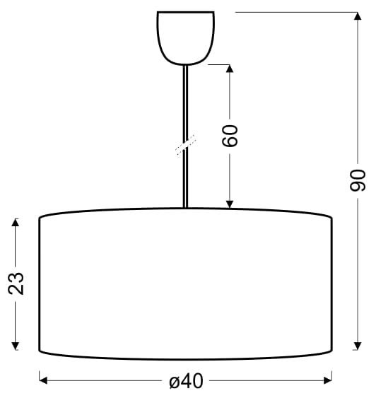 Lampa sufitowa Onda biało-czerwona 1xE27x60W wym: 90 x 40 x 40 cm tkanina Candellux - 2