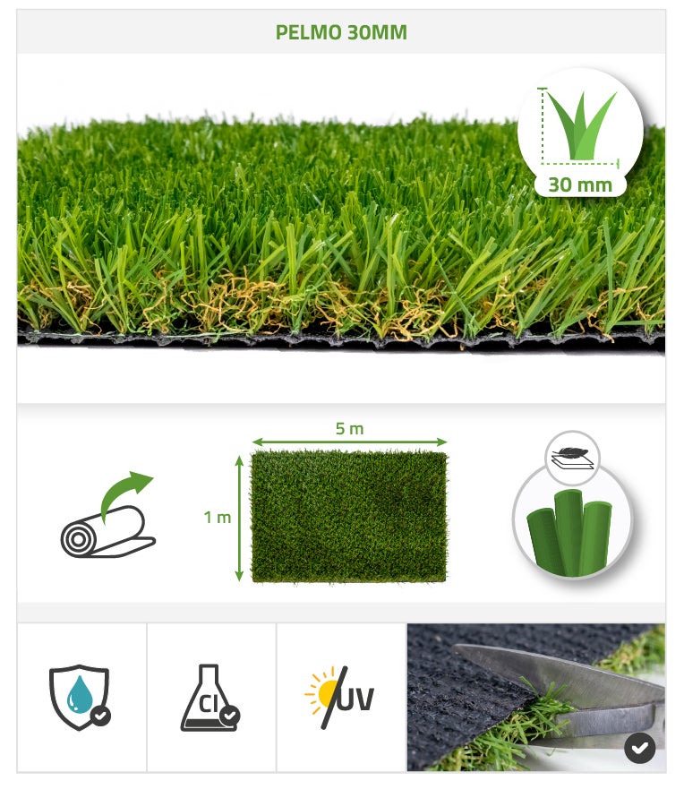 Erba sintetica PELMO 1m x 5m - 30mm - 2