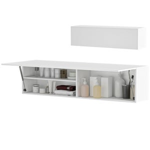 Mobile Colonna Bagno HOMCOM Sottile Con Sensore LED E 2 Armadietti: Elegante E Salvaspazio!