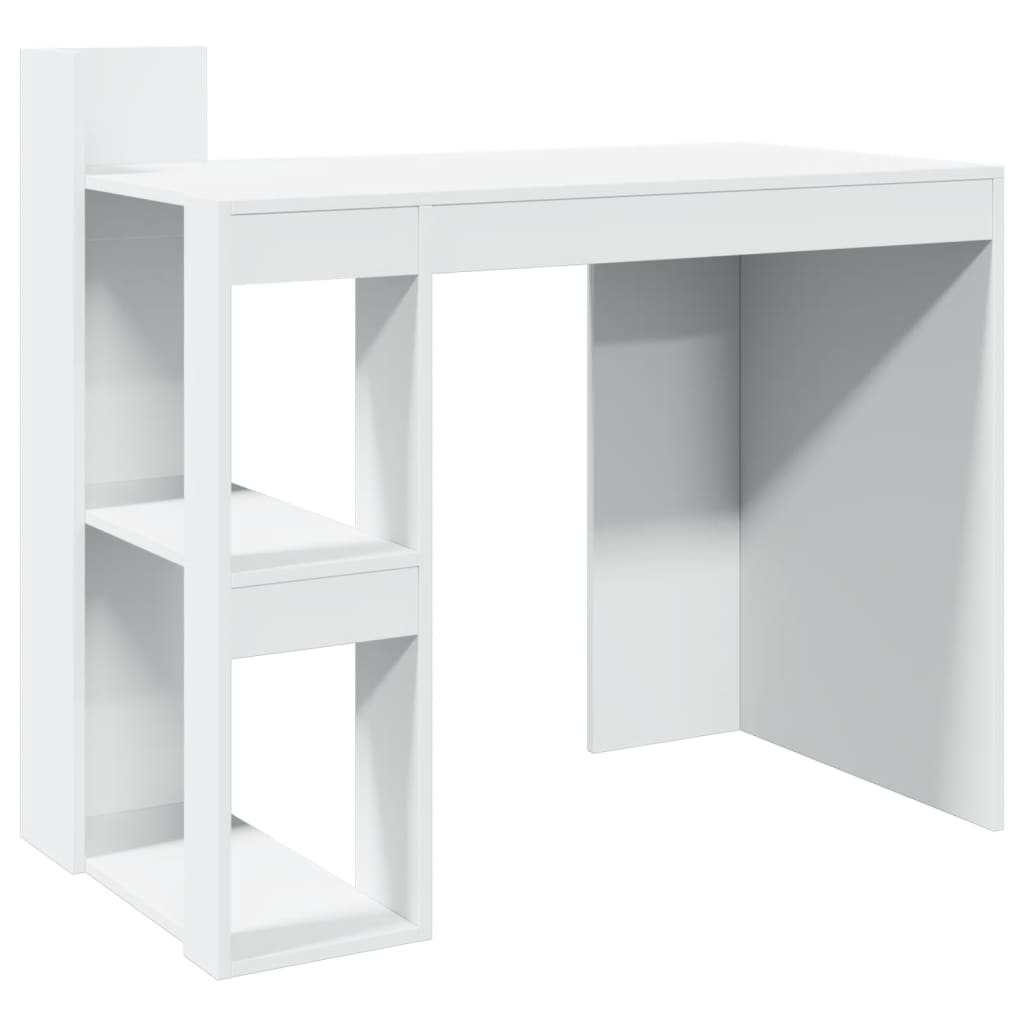 Scrivania Angolare da Ufficio 120x92x75,5 cm in Legno Rovere e Bianco