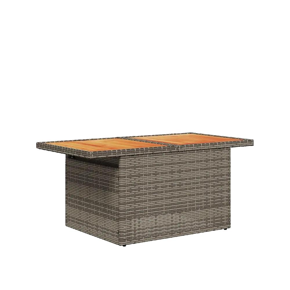 Zestaw mebli ogrodowych vidaXL 6 szt szary rattan z akacji modułowy