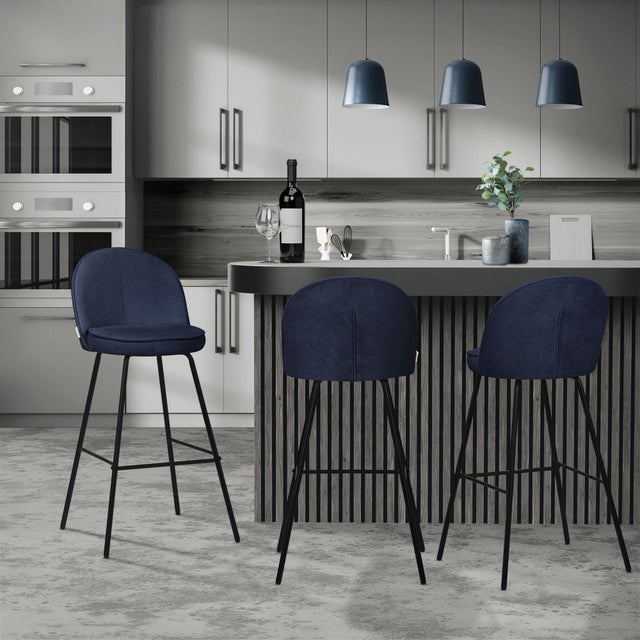 Lot De 4 Tabourets De Bar Dayton Avec Dossier - Chaise Cuisine Design Industriel Vintage