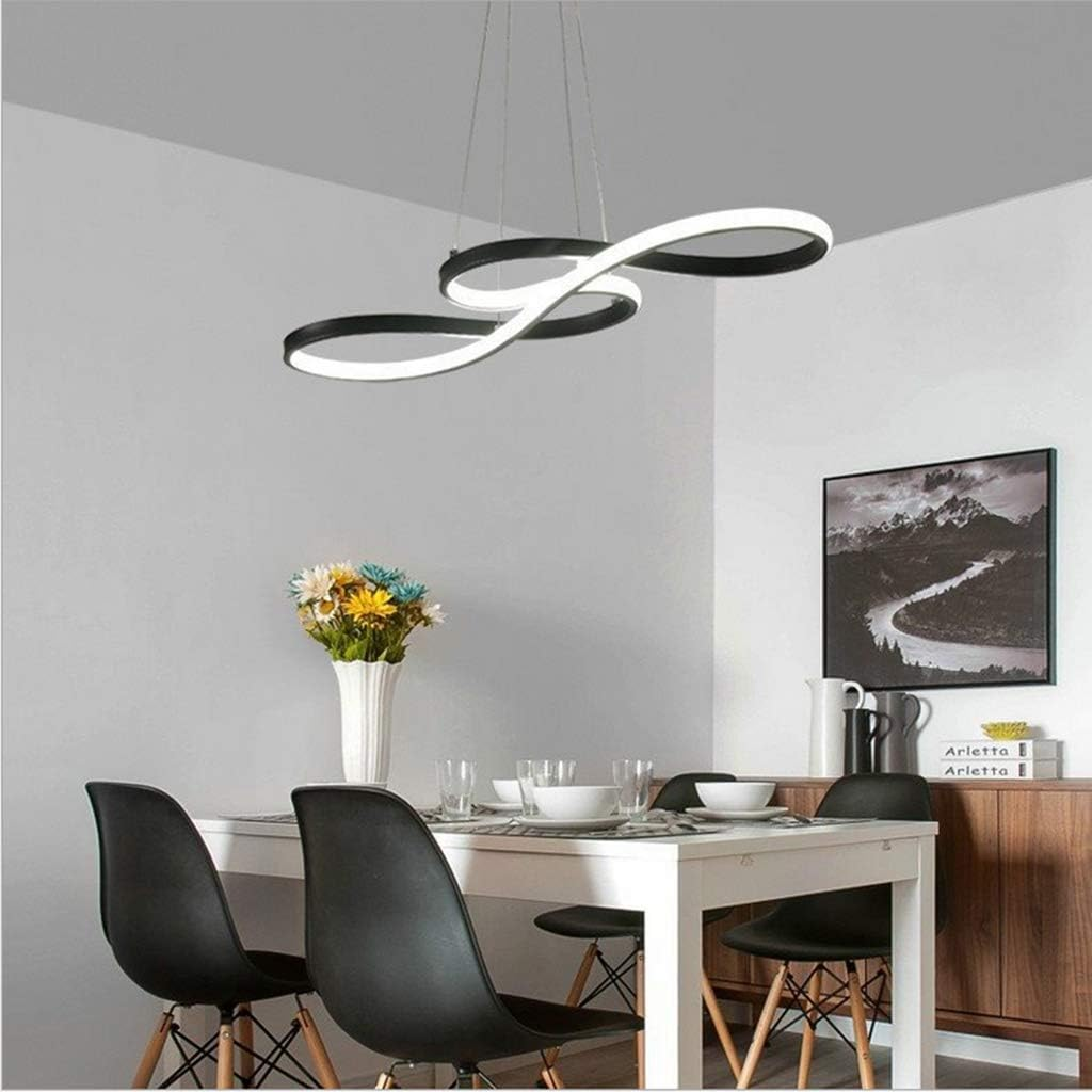 GLAMARIS Suspension LED Scandinave 58W,3000-6500K Réglable,Télécommande Incluse,75x32x100cm,Éclairage Décoratif pour Salon et Salle à Manger - 6