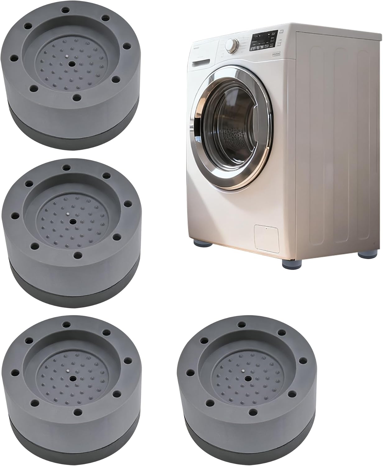 4 Pièces tapis antivibrations gris pour meuble machine à laver, un ...