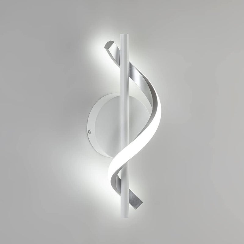 Wewnętrzna Lampa Ścienna LED 12W - Nowoczesny kinkiet aluminiowy, światło białe - Idealna do łóżka, na schody, do salonu - Biała