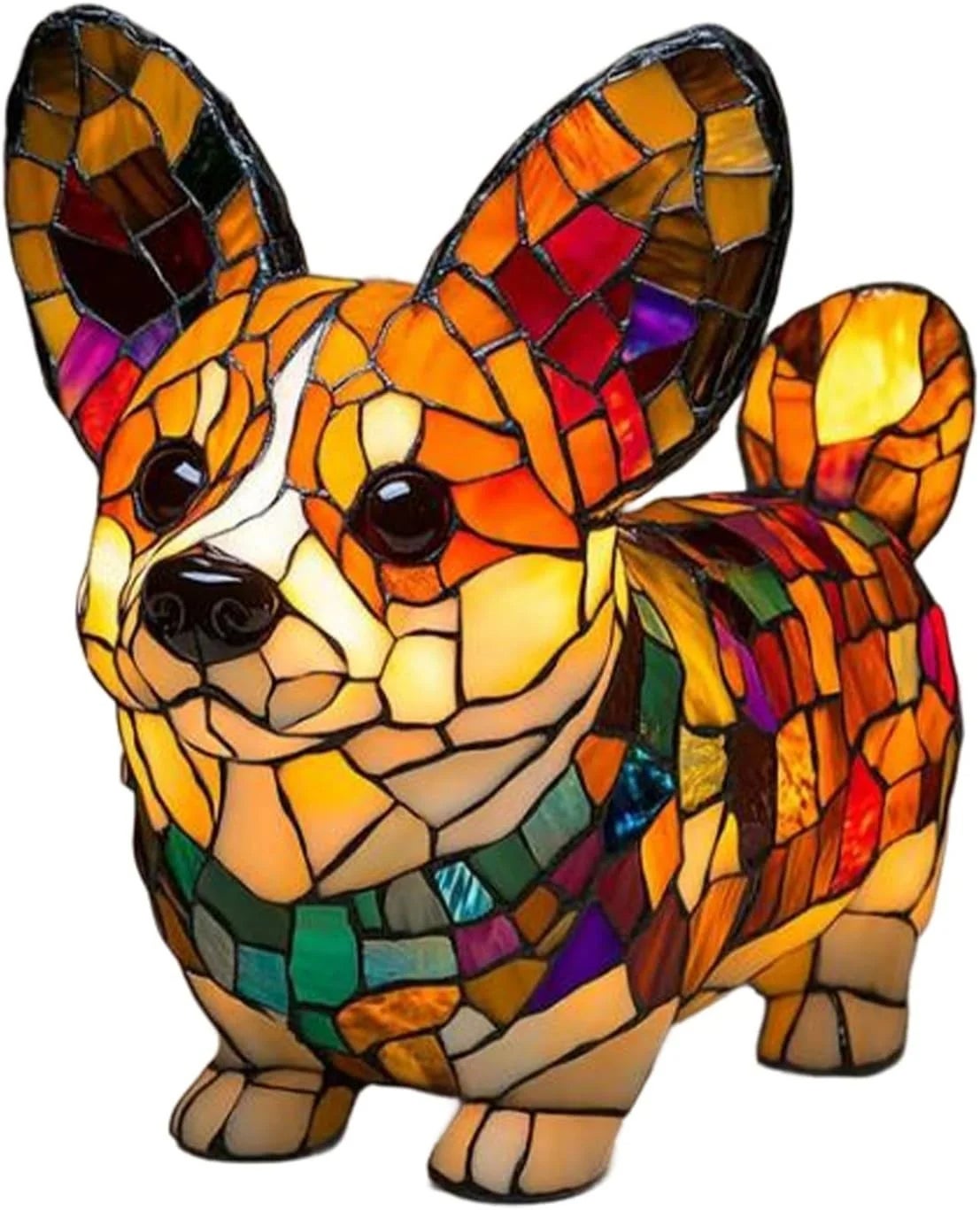 Lampe Mignonne FkYstrix Lampe Corgi - Mignon Chien Lumière De Nuit,3D Imprimé LED Art Lampe Bouledogue