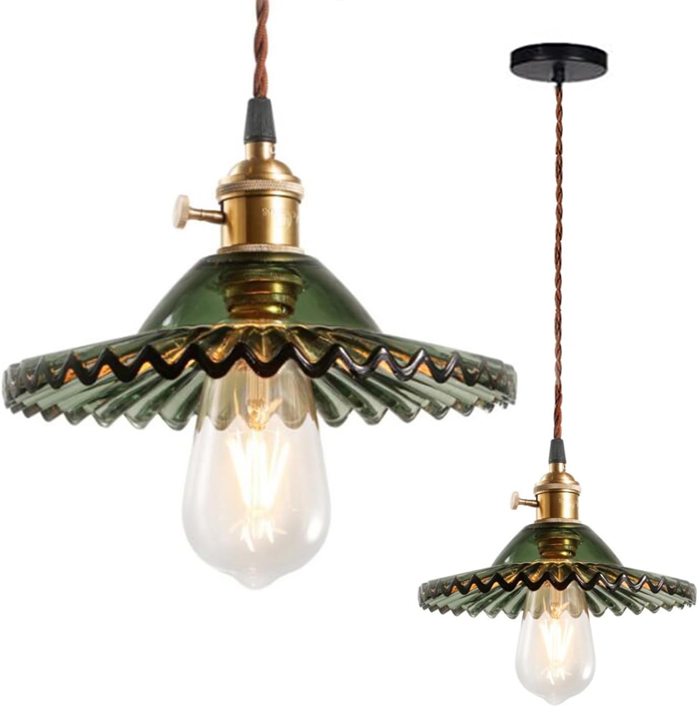 Fumi industriale Vintage ceramica illuminazione a sospensione retrò Mini lampada a sospensione in ceramica paralume finura in ottone Loft Bar soffto appeso Li  39