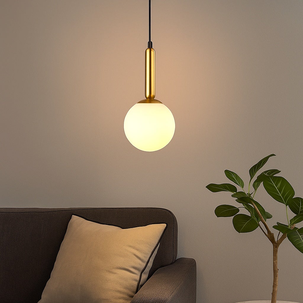 Lampa wisząca żyrandol Bali E27 100 cm IP20 złota klosz prosty MasterLED - 3