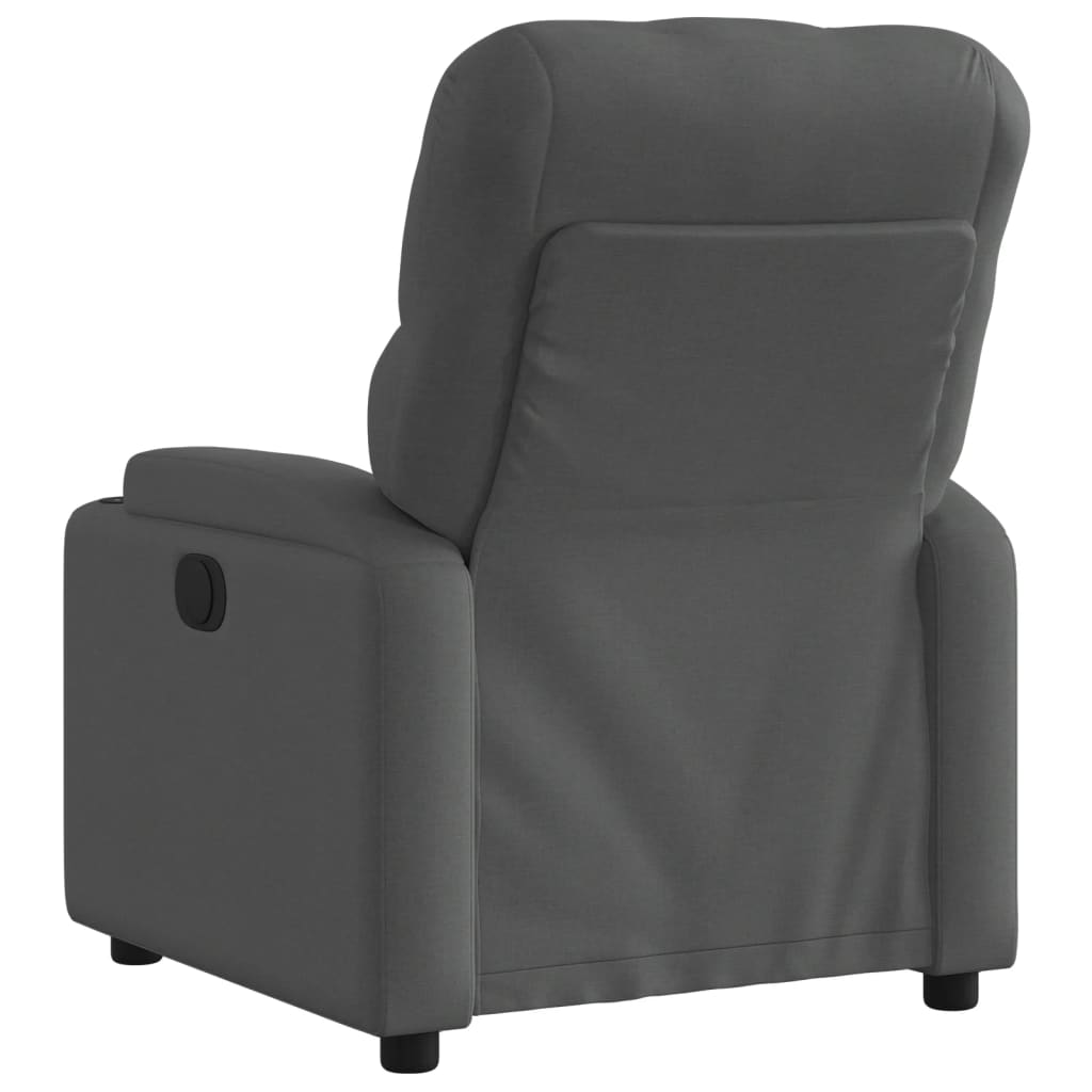 Fauteuil inclinable en tissu gris foncé - 3