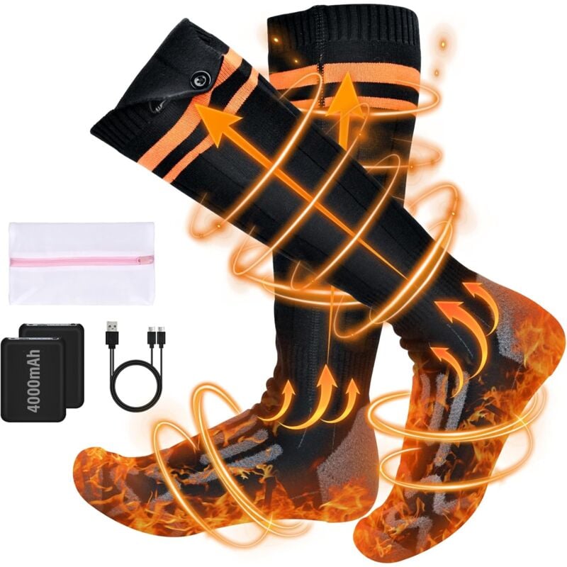 Chaussette Chauffante, 4000mAh Chaussettes Chauffantes Rechargeables — free download