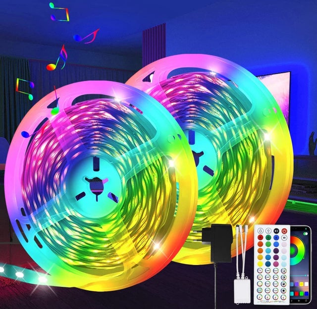 NETTLIFE Bande LED 20 m Bande RGB Rétroéclairage TV Bande lumineuse intelligente avec télécommande