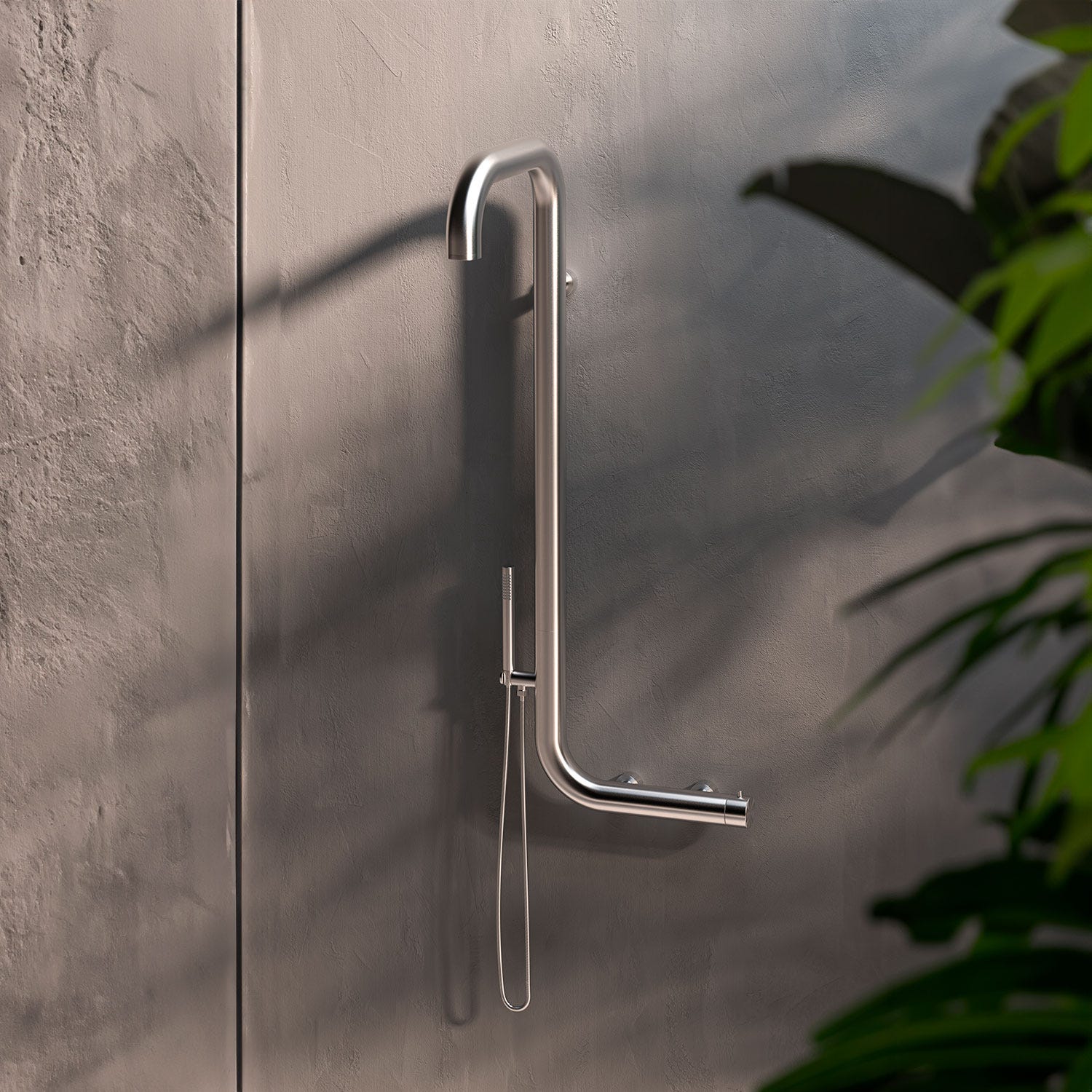 Niche Douche Murale Acier Inoxydable 30x30cm Avec Downlight LED - Blanche, Étanche
