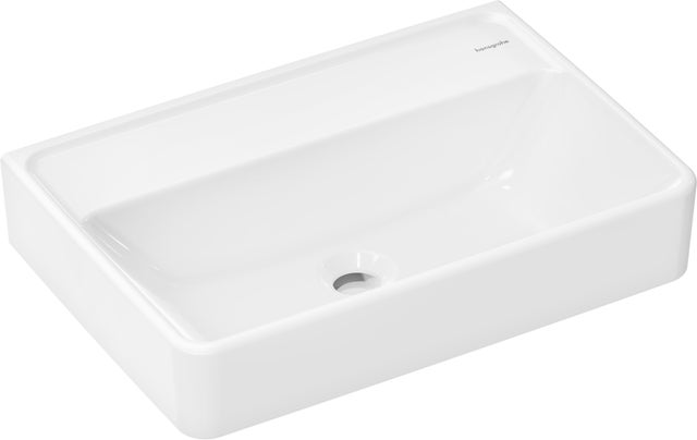 hansgrohe Xanuia Q lavabo compact, sans trou pour robinet, sans trop-plein, 550x370mm, blanc, 60212450