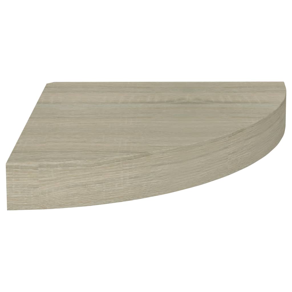 Étagère d'angle flottante Chêne 25x25x3,8 cm MDF - 3
