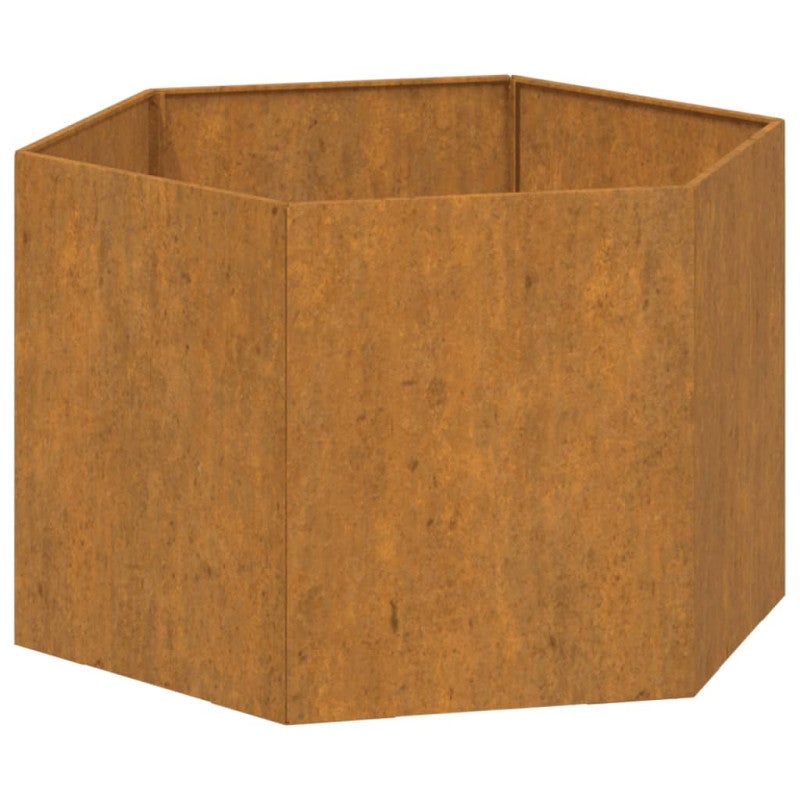 Jardinière Rouillé 60x60x45 cm Acier corten - 2