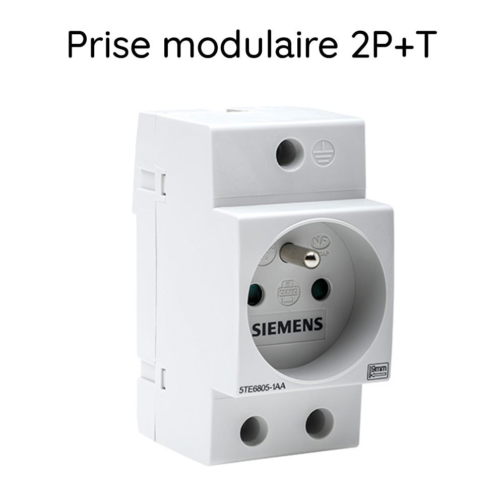 Prise modulaire 2P+T 16A 2,5 modules-SIEMENS - 2