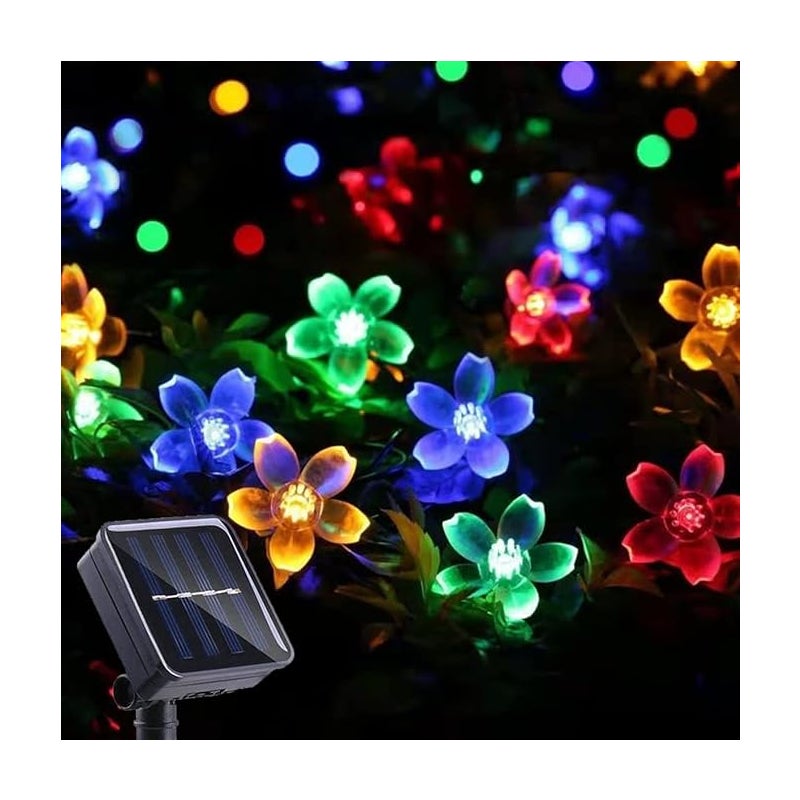 Lampki solarne, lampki choinkowe w kształcie wróżki, 50 diod LED, 8 trybów, wodoodporne, do użytku na zewnątrz, do ogrodu, na Boże Narodzenie, na pati