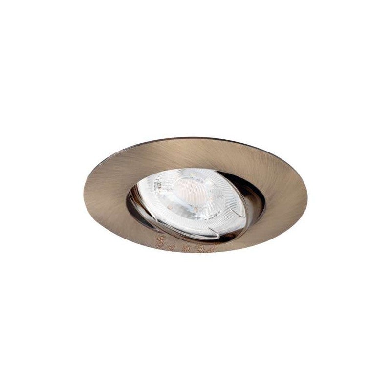 Support de spot encastrable perçage 75-80mm rond Laiton mat | Leroy Merlin