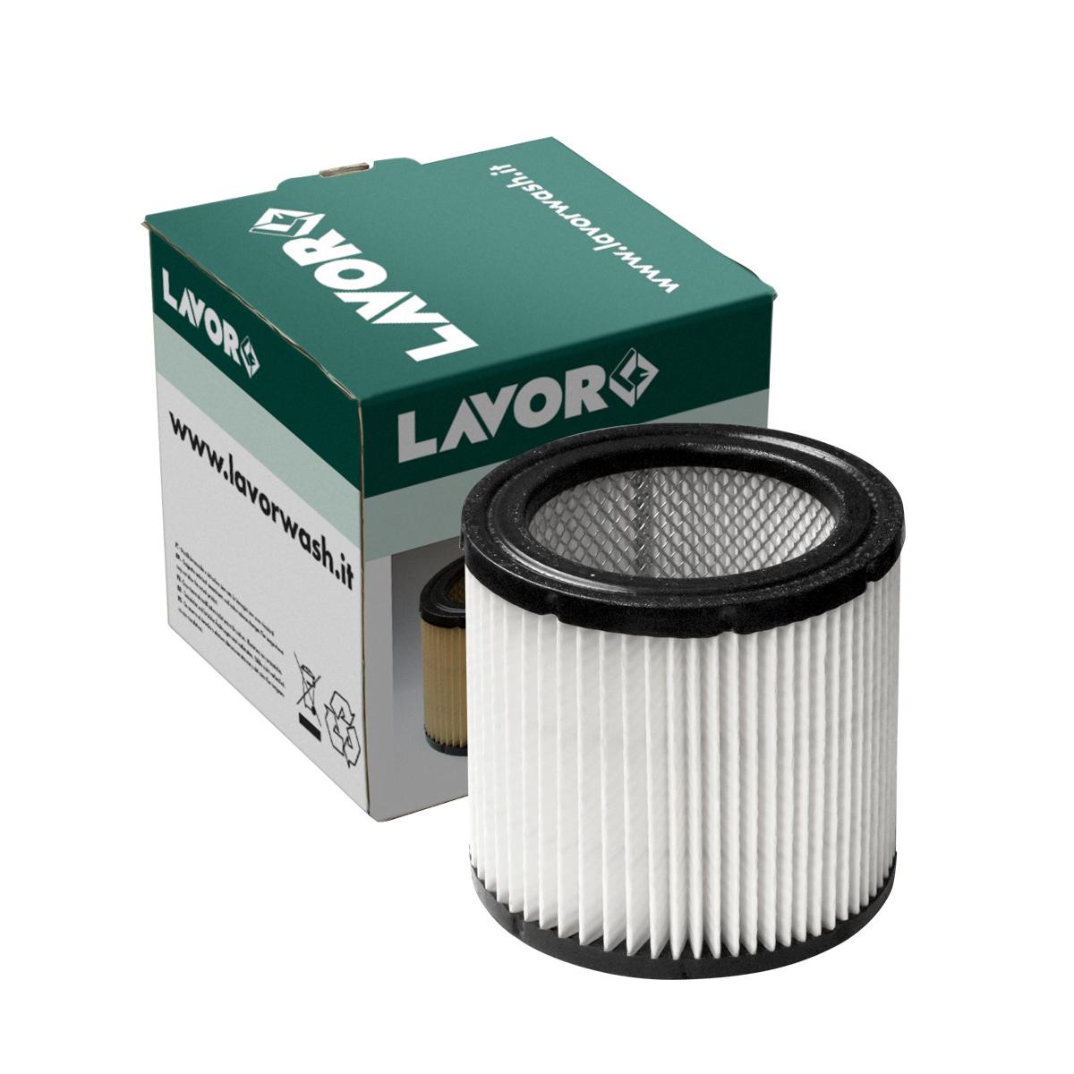 Lavor Filtro a Cartuccia Lavabile per Aspiratori per Serie VAC, CF, WT, VENTI, TRENTA, RUDY, bianco, 1, 5.212.0155