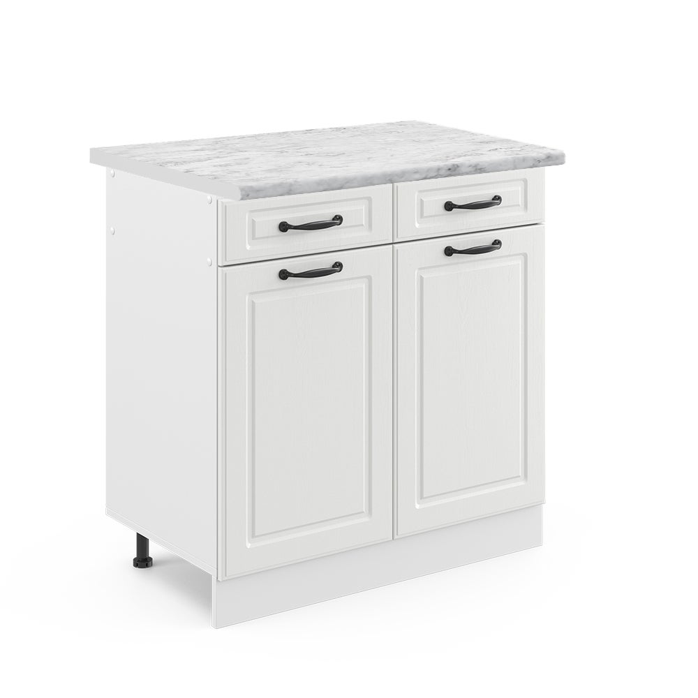 Vicco Szafka dolna do kuchni R-Line, Biały domek wiejski, 80 cm , BP Marmur