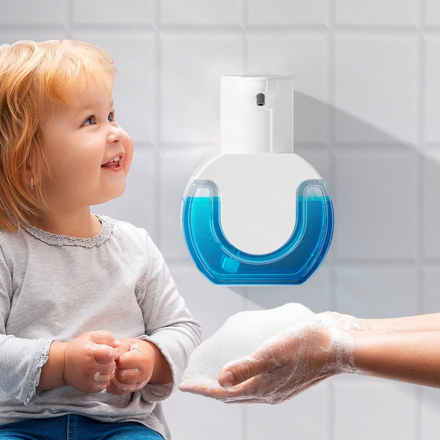 Distributeur de savon automatique sans contact et mural pour