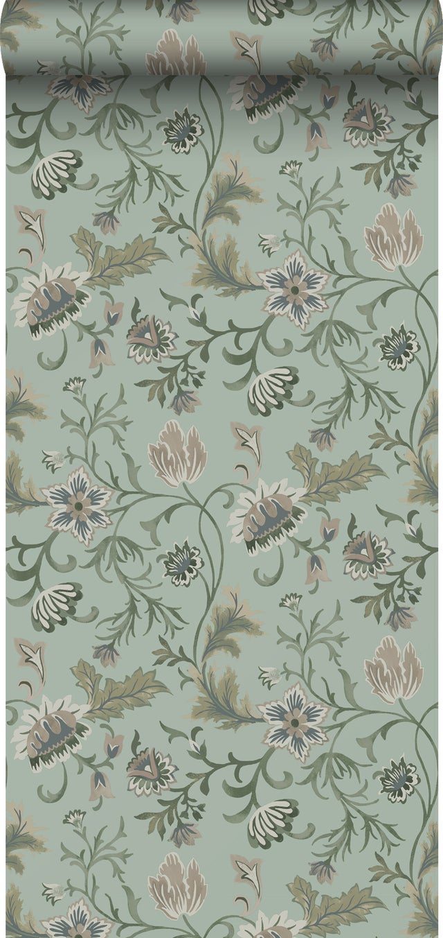 Papier Peint Intissé Erismann Elysium 10470-05 - Fleurs Rose - 0,53 X 10,05 M