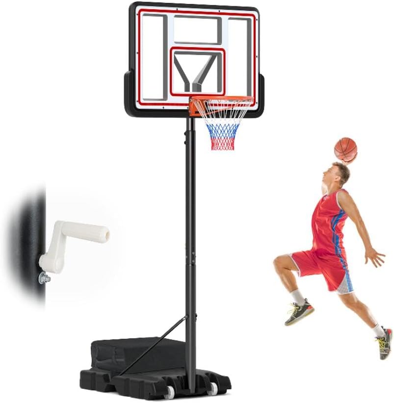 Canasta de Baloncesto, Altura Ajustable 225-305 cm, Canasta de