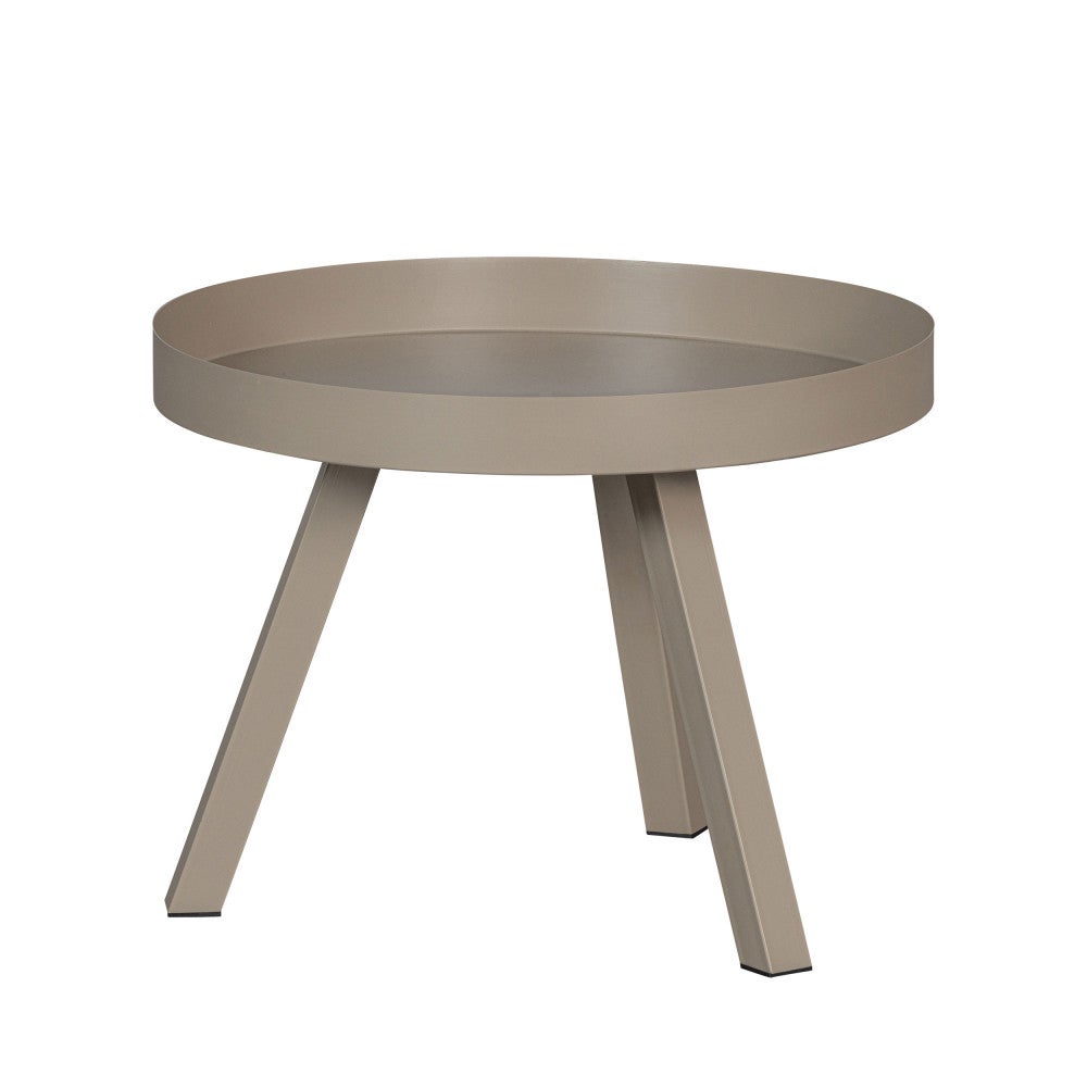 Sunny - Table d'appoint en métal ø60cm - Beige | Leroy Merlin