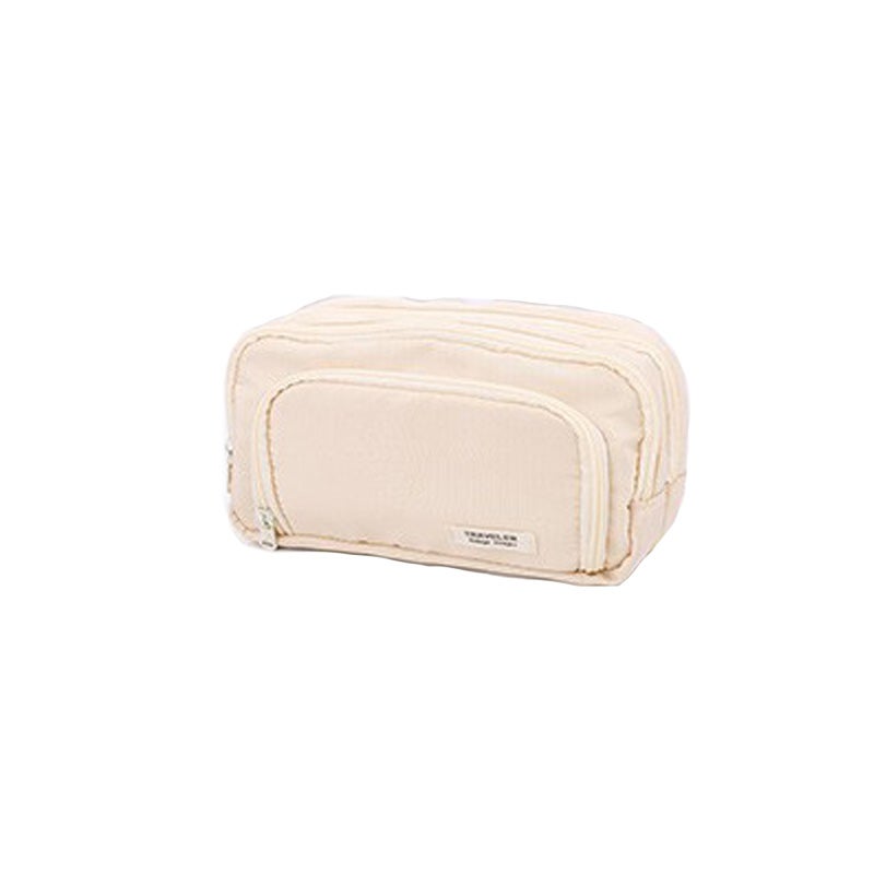 GERMANUS Astuccio Aurel In Cotone – Prodotto In UE, Beige, Con Cerniera, 19x5.5x5 Cm - 2
