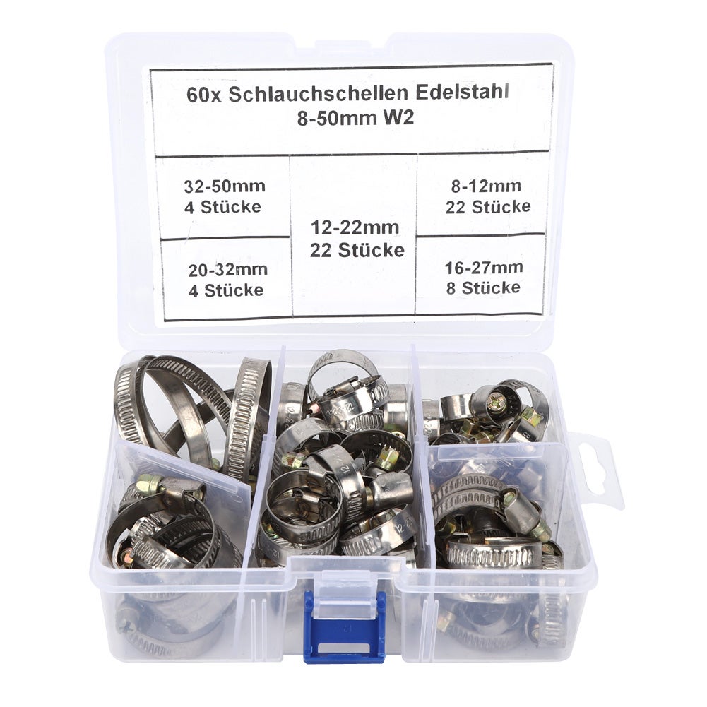 Lot de 60 colliers de serrage à ressort de type allemand pour tuyaux ...