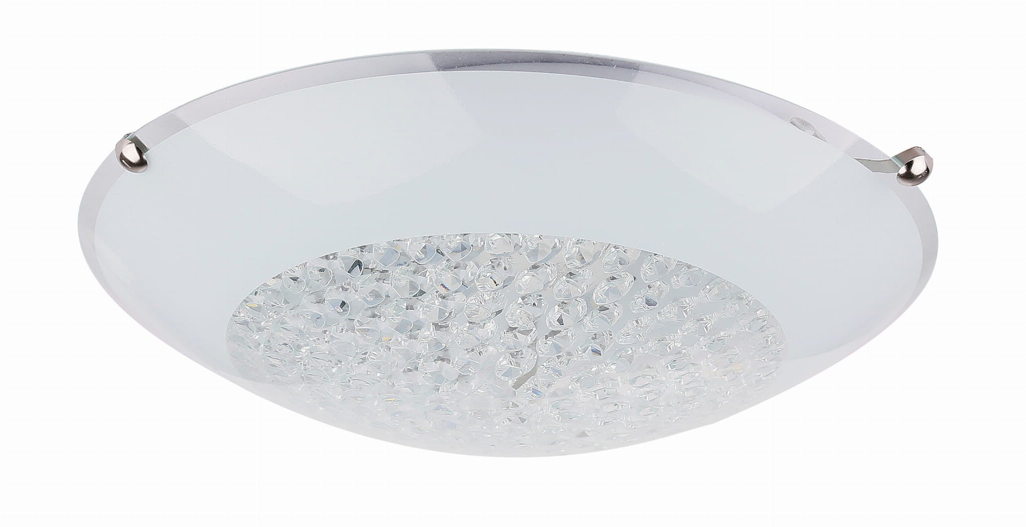 Plafon Pristina okrągły biały LED 16W 4000K 1300lm wym: 10 x 40 cm IP20 szkło Candellux