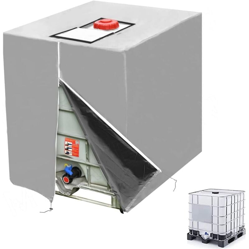 Bâche Protection Cuve IBC 1000L – Housse 420D Étanche Anti-UV Anti-Poussière (120x100x116 Cm)
