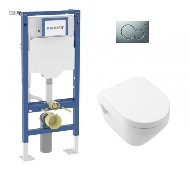 Pack WC Geberit UP320 + Cuvette Architectura TwistFlush + plaque Sigma Chromé Mat