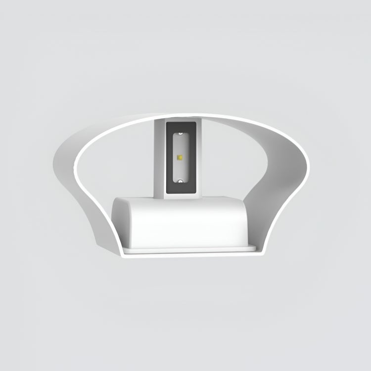 Aplique de pared exterior 6w, 2 salidas, cuerpo blanco, ip54