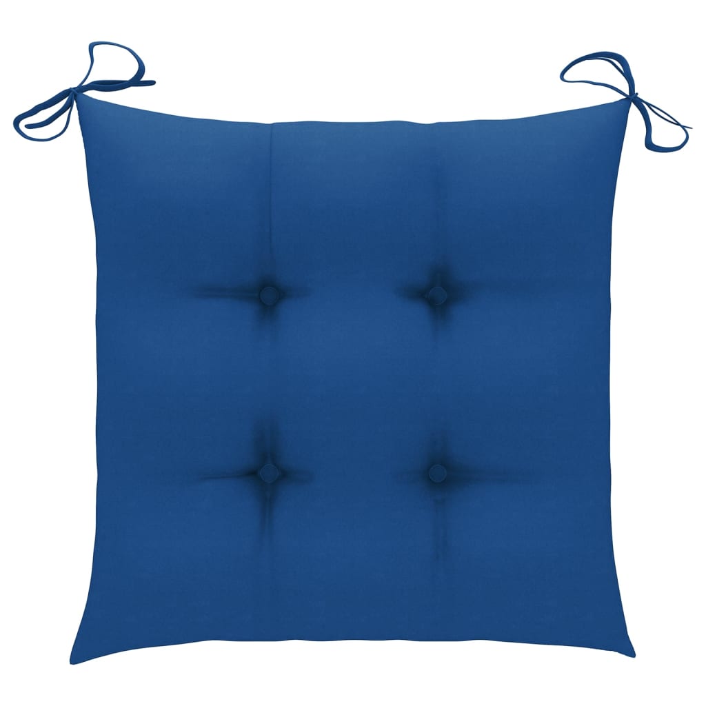 Chaise de jardin avec coussin en Bois Bleu - 9