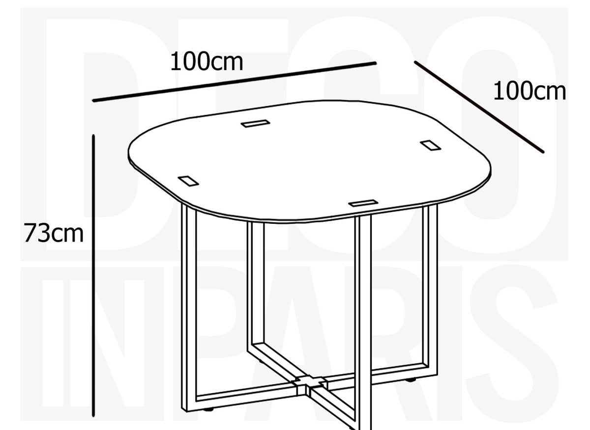 Ensemble table + 4 chaises encastrables beige FLEN - 4