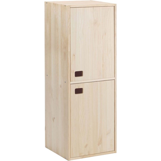 Armoire en pin brut 2 portes 4 tablettes Dinamic Astigarraga