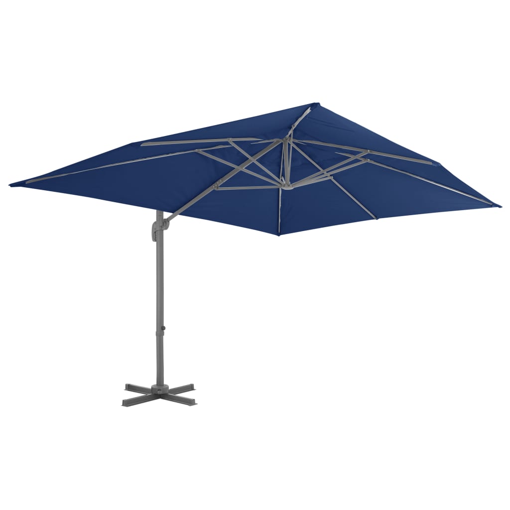 Ombrellone con manovella, ombrellone esagonale resistente, ombrellone da esterno, ombrellone con struttura in acciaio, D.260 x H.250 cm (blu navy) | Leroy Merlin