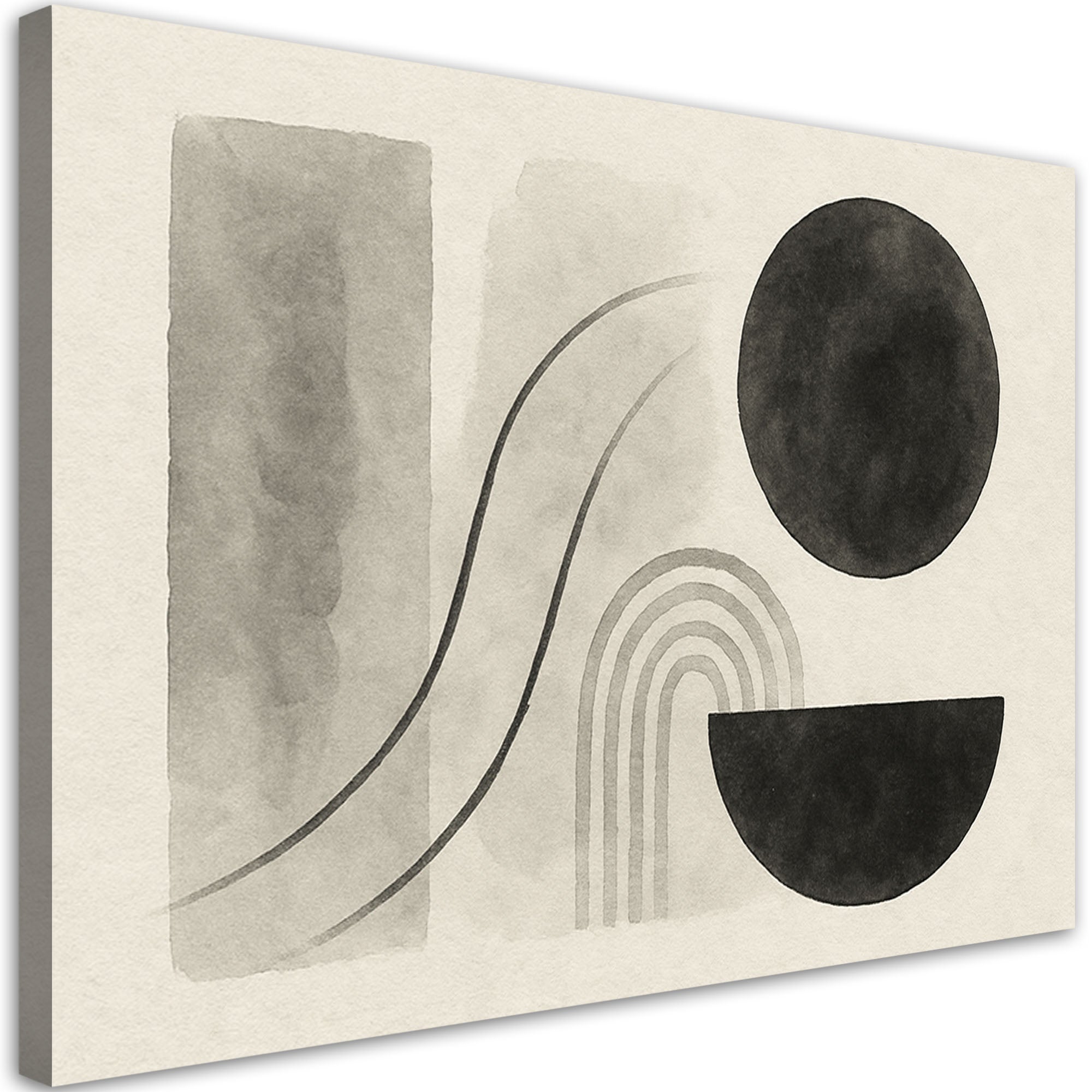 Obraz, Geometria Abstrakcja Akwarela Beżowy 120x80