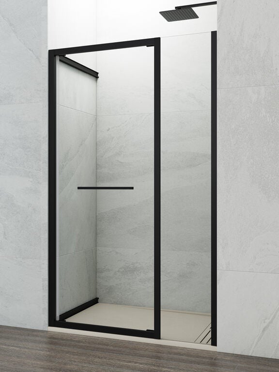 Paravan frontal SPAZIO panou fix 30 + ușă 65 95 cm (90-92.5) negru mat