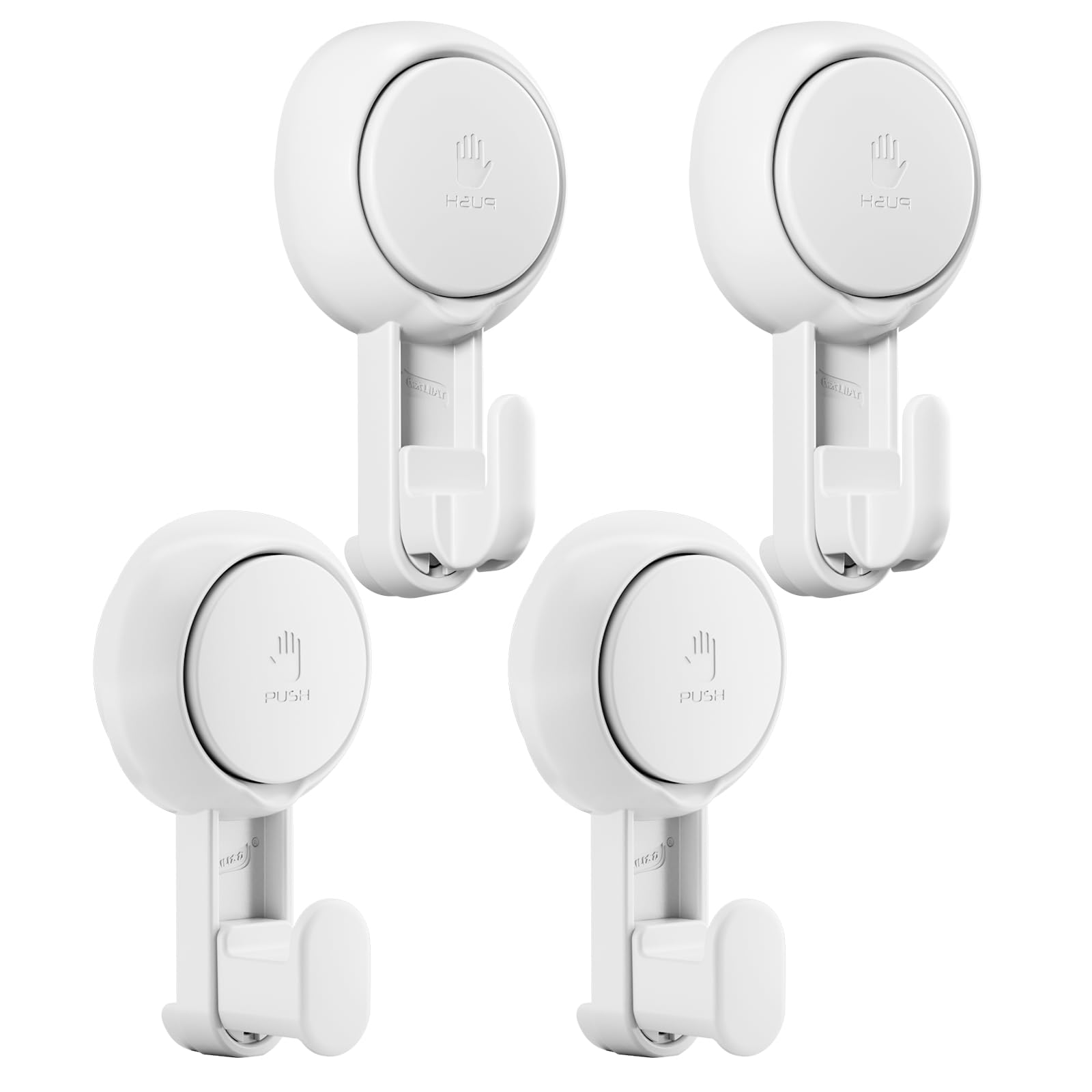 Juego de 4 ganchos de pared con ventosa - para baño y cocina ...