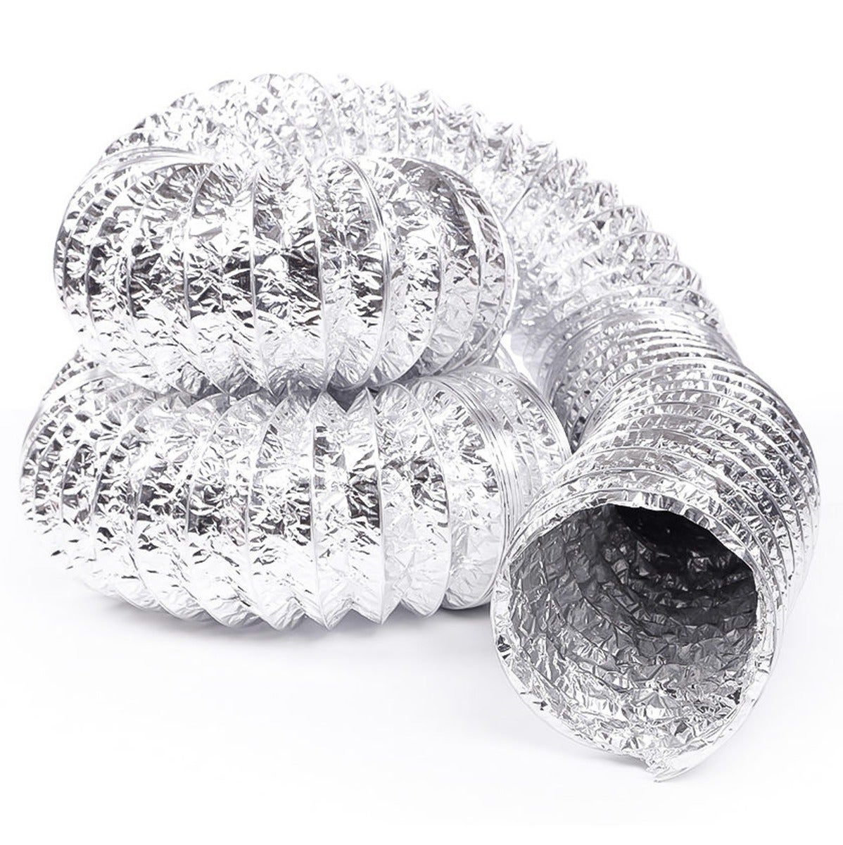 Tuyau d'évacuation Flexible en Aluminium Ø 127 mm x 3 m - Idéal Hotte Aspirante, Ventilateur, Extracteur et VMC 125 mm - Durable et efficace - DN125 - 5