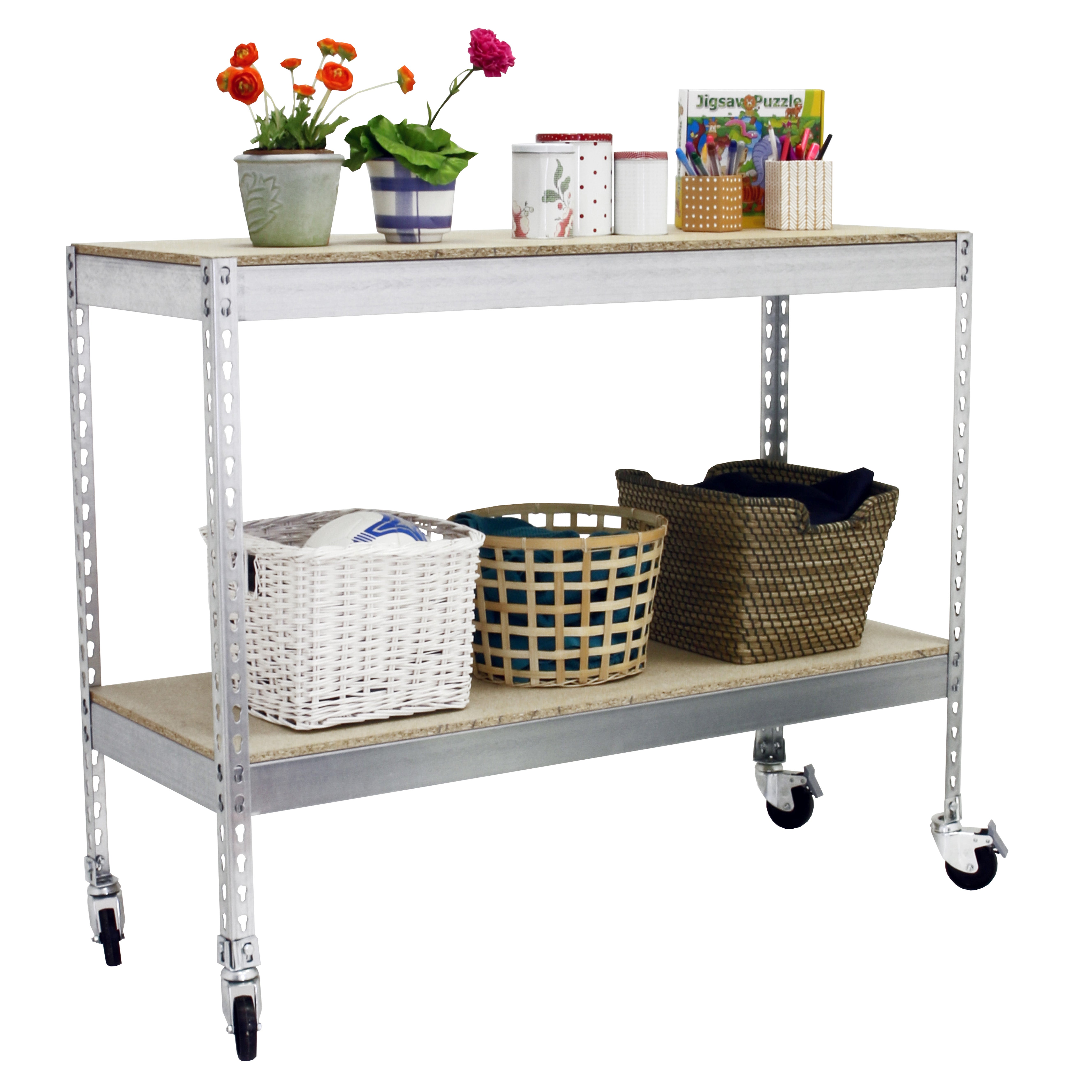 SimonRack Rayonnage Industriel avec Roues 975x1200x600 mm, 2 Niveaux ...