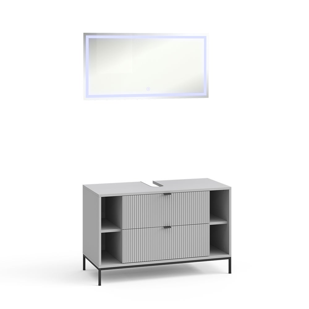 Vicco Zestaw mebli łazienkowych Eliza, Szary, 2 części