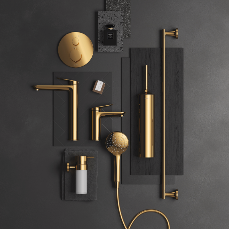 Pommeau de douche 3 jets DURAVIT Universal avec curseur Doré poli - 2
