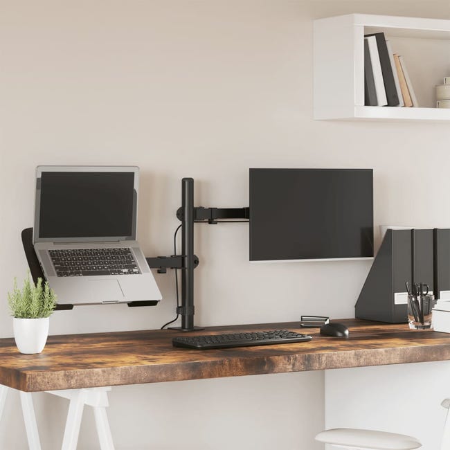 Braccio Per Monitor Regolabile A Molla A Gas | Supporto Per Schermi 13-35 Pollici, Fino A 13 Kg | VESA 75/100, Inclinazione, Rotazione 360°, Montaggio A Morsetto O Foro