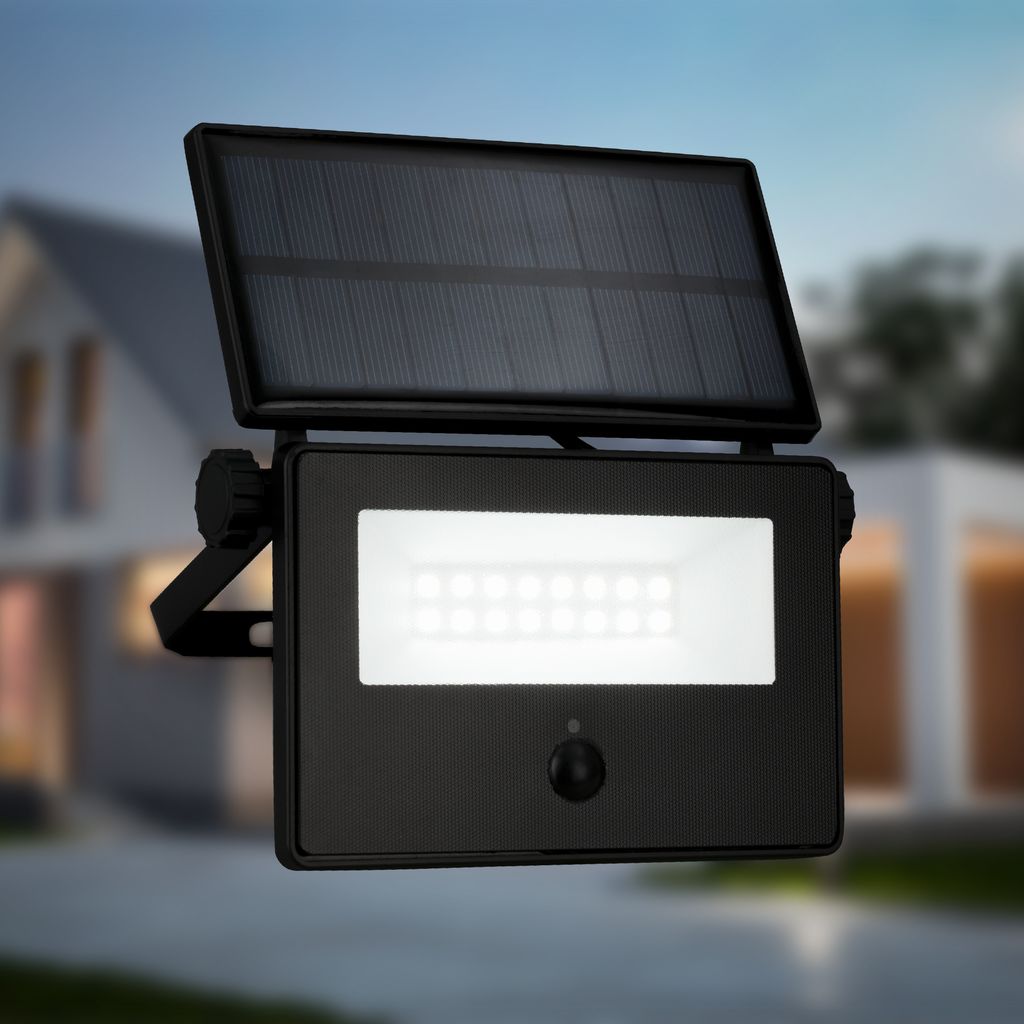 Applique Solare Nordico Suna Plastica Nero Led Integrato 5W 4000K - 2