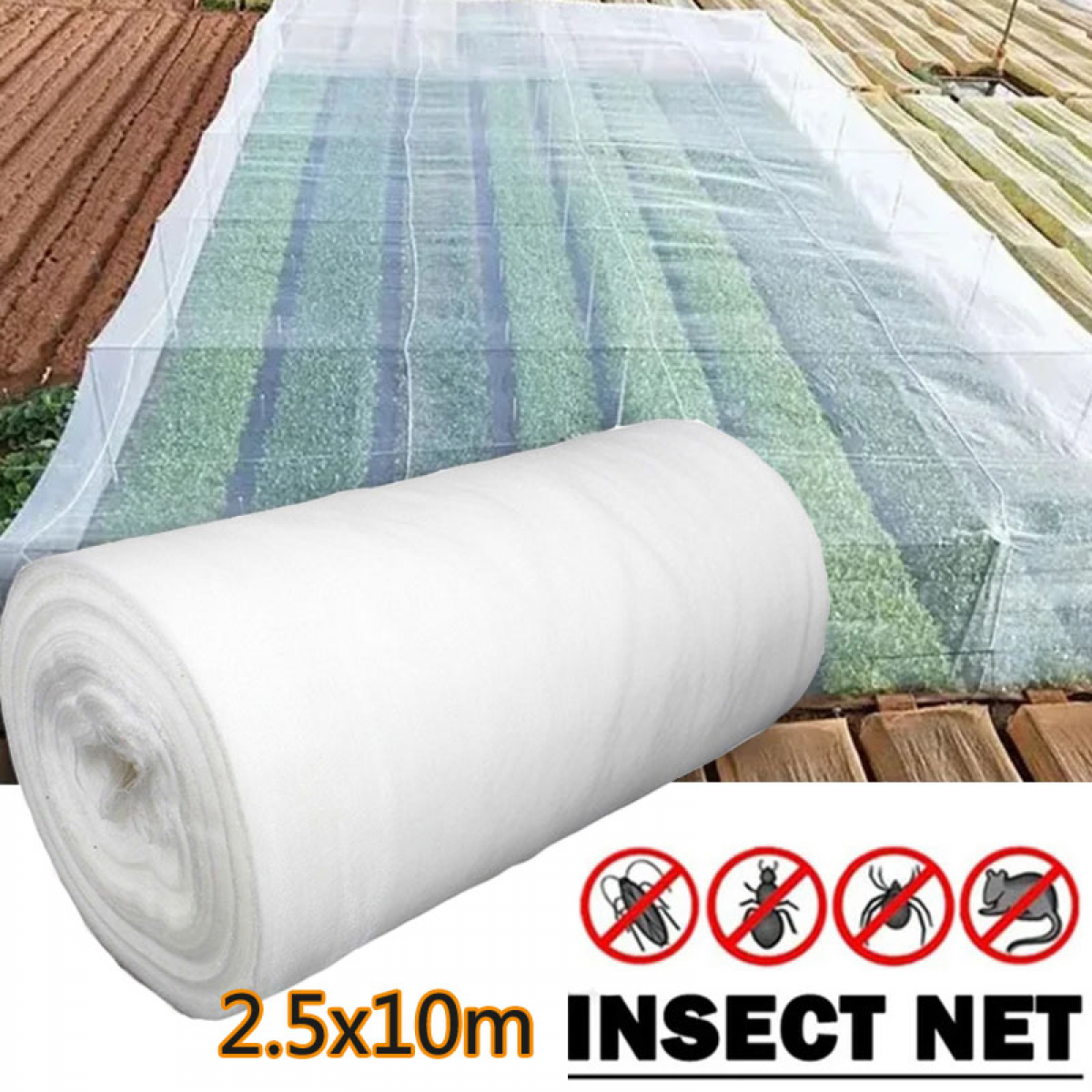 Siatka przeciw owadom do warzyw - Szklarnia przeciw owadom Siatka przeciw owadom Siatka przeciw ptakom 60 mesh (2,5 * 10m)